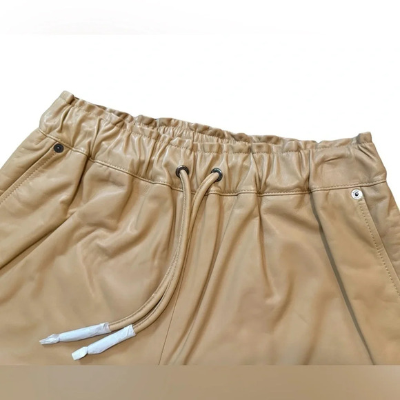 REVOLVE x Lita | Iced Coffee Lambskin Drawstring Shorts (M) - Picture 4 of 5
